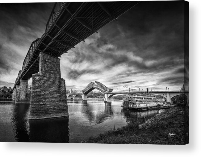 Market Street Bridge Acrylic Print featuring the photograph Market Street Bridge Opening by Steven Llorca