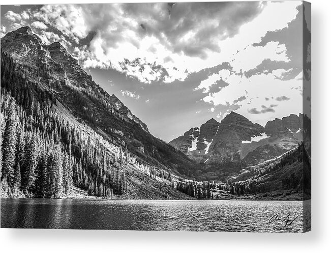 Colorado Acrylic Print featuring the photograph Maroon Lake by Aaron Spong