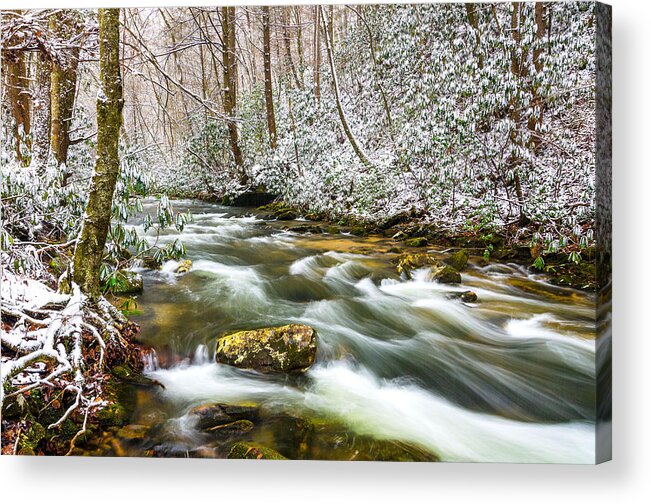 Martins Fork Acrylic Print featuring the photograph Martins Fork winter by Anthony Heflin