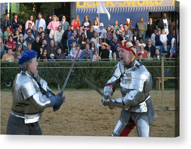 Maryland Acrylic Print featuring the photograph Maryland Renaissance Festival - Jousting and Sword Fighting - 121241 by DC Photographer