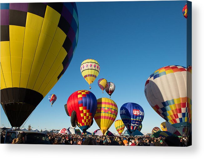 Hot Air Balloon Acrylic Print featuring the photograph Mass Launch by John Johnson