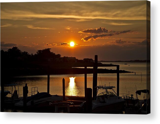 Mattakeese Wharf Acrylic Print featuring the photograph Mattakeese Wharf Sunset by Marisa Geraghty Photography
