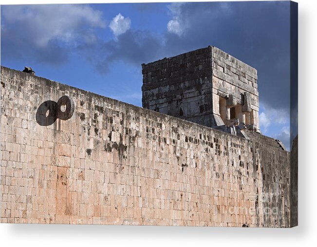 Mexico Acrylic Print featuring the photograph Mayan Ball Court by Charline Xia