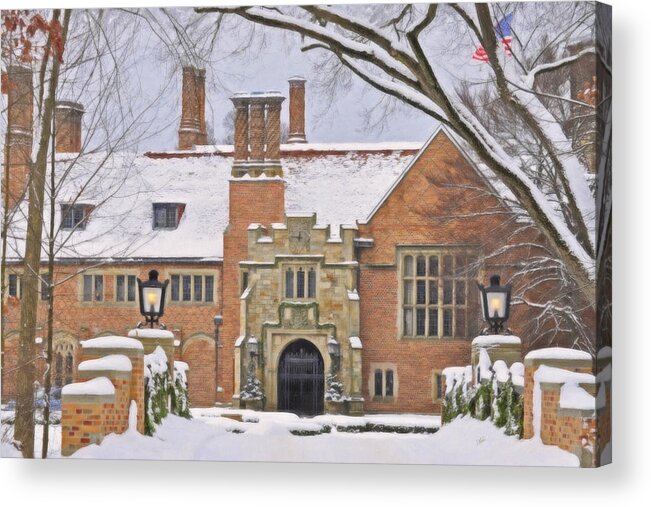 Meadowbrook Acrylic Print featuring the painting Meadowbrook Hall by Dean Wittle
