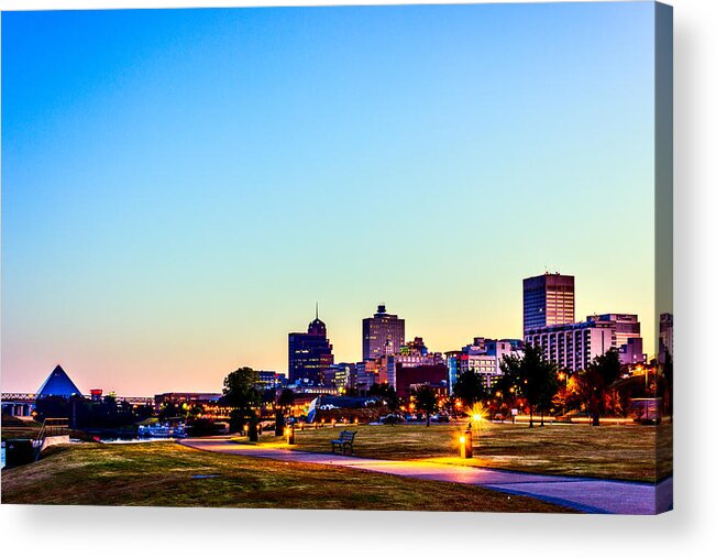 Memphis Acrylic Print featuring the photograph Memphis Morning - Bluff City - Tennessee by Barry Jones
