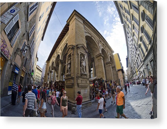 Tourist Acrylic Print featuring the photograph Loggia del Mercato Nuovo by Pablo Lopez