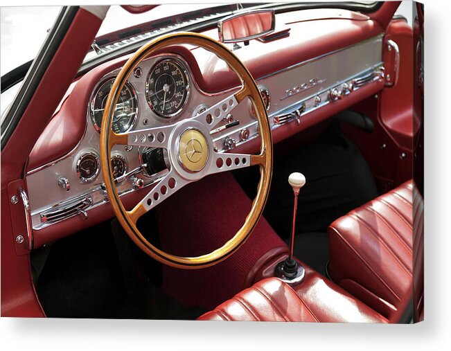 Mercedes Benz Acrylic Print featuring the photograph Mercedes Benz Gullwing 1956 by Maj Seda