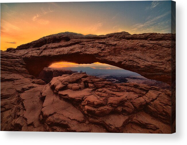 Moab Acrylic Print featuring the photograph Mesa Arch Before Sunrise by Steve White