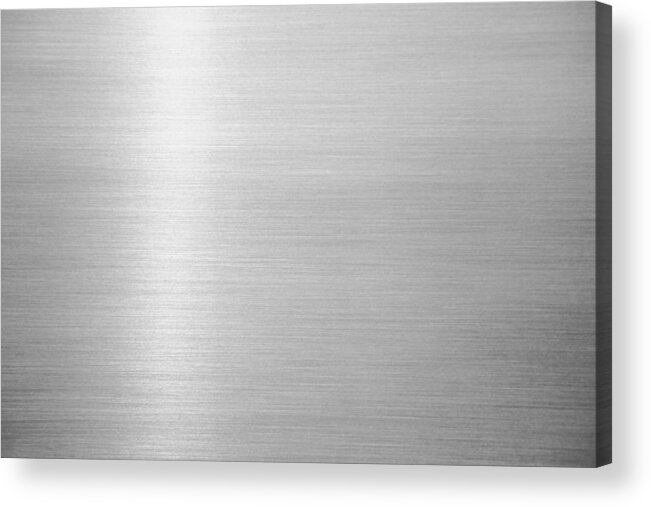 Material Acrylic Print featuring the photograph Metal hairline texture background by Katsumi Murouchi