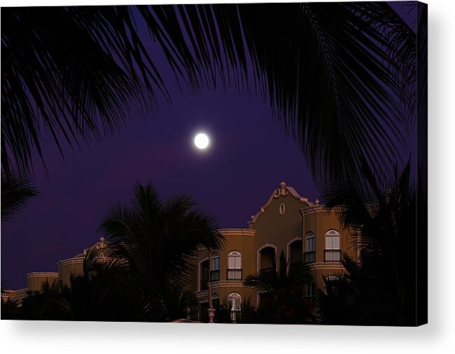 Moon Acrylic Print featuring the photograph Mexico Moon by Shane Bechler