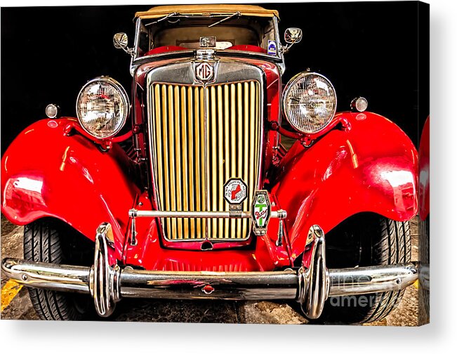 Mg Acrylic Print featuring the photograph MG Convertible by Kathleen K Parker