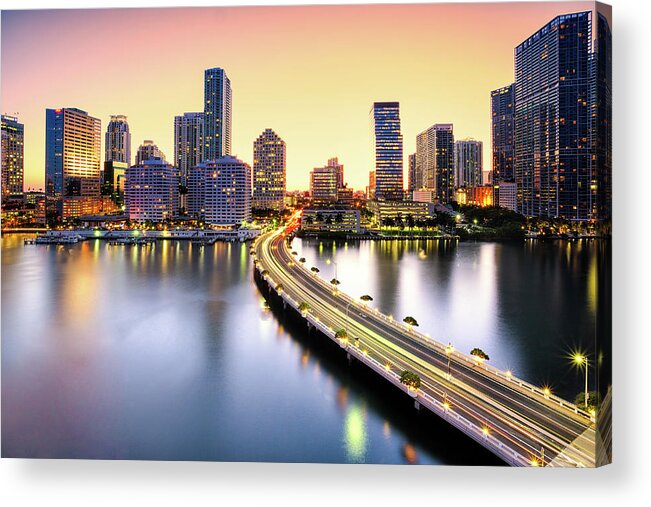 Hotel Acrylic Print featuring the photograph Miami by Eddie Lluisma