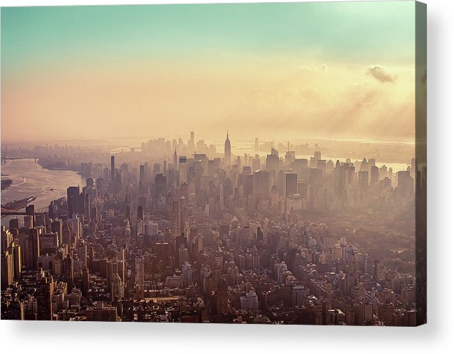 Outdoors Acrylic Print featuring the photograph Midtown Manhattan At Dusk by Matthias Haker Photography
