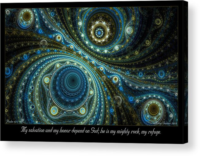 Fractal Acrylic Print featuring the digital art Mighty Rock by Missy Gainer