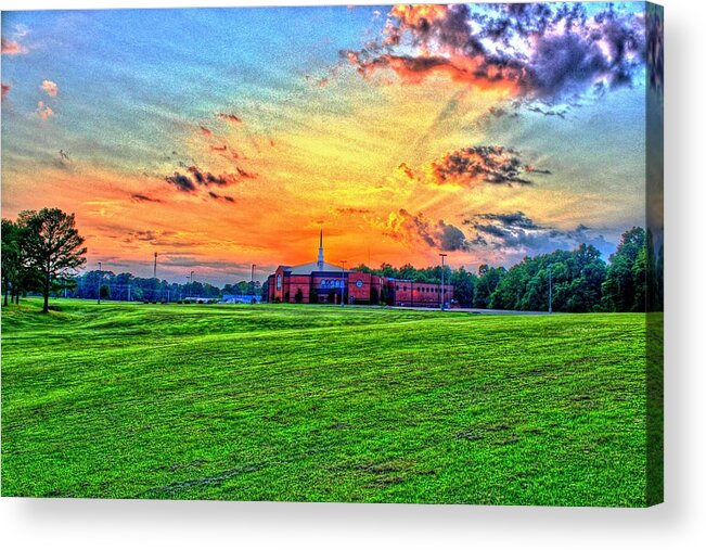 Milan Acrylic Print featuring the photograph Milan First United Methodist Church by David Zarecor