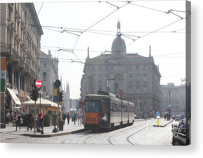 Tram Acrylic Print featuring the photograph Milan Tram by David Grant