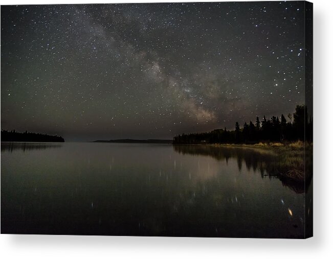 Astrophotography Acrylic Print featuring the photograph Milky Way in Brule Bay by Jakub Sisak