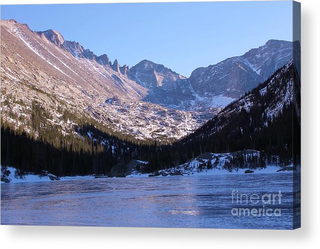 Mills Lake Acrylic Print featuring the photograph Mills Lake in Winter 4 by Tonya Hance