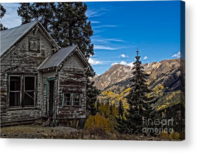 Colorado Acrylic Print featuring the photograph Miner's Shack by Jim McCain