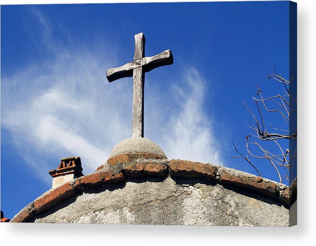 Religious Acrylic Print featuring the photograph Mission Cross by Shoal Hollingsworth