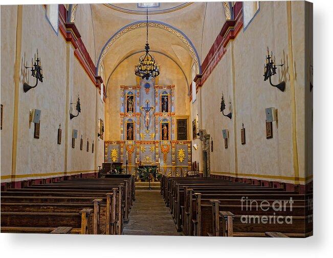 Church Acrylic Print featuring the photograph Mission San Jose by Cathy Alba