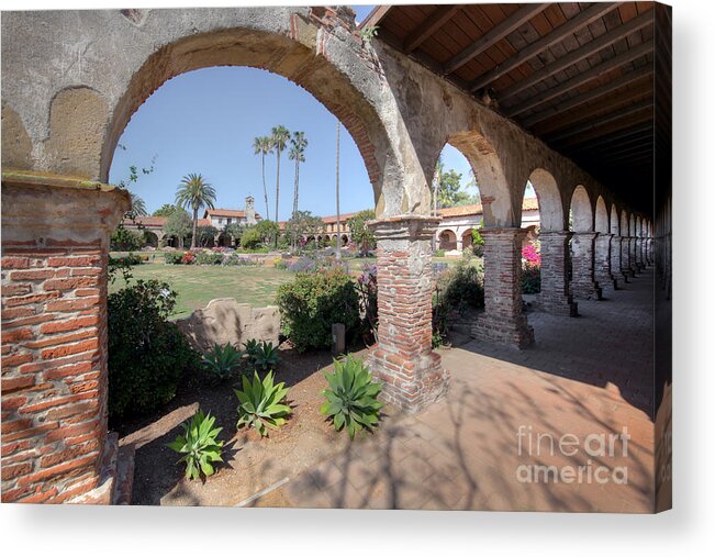 Archway Acrylic Print featuring the photograph Mission San Juan Capistrano by Martin Konopacki