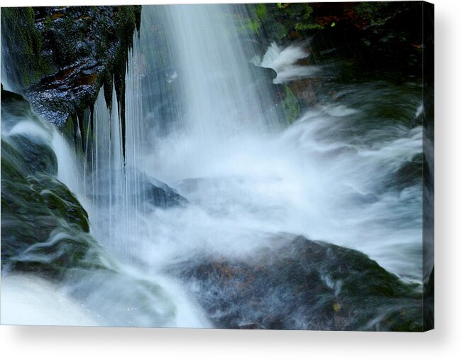 Ricketts Glen Acrylic Print featuring the photograph Misty Falls - 73 by Paul W Faust - Impressions of Light