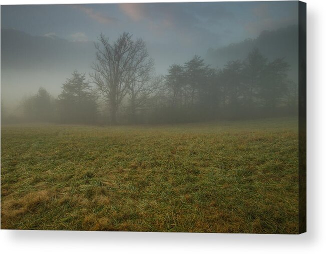 Landscape Acrylic Print featuring the photograph Misty Morning - Cades Cove by Doug McPherson