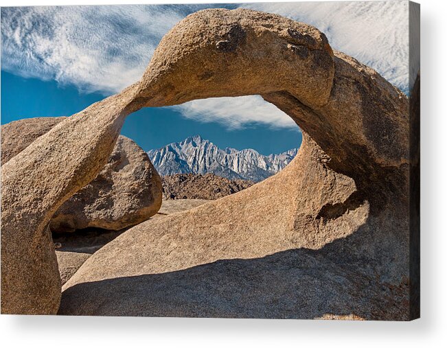Alabama Hills Acrylic Print featuring the photograph Mobius Arch and Whitney by James Capo