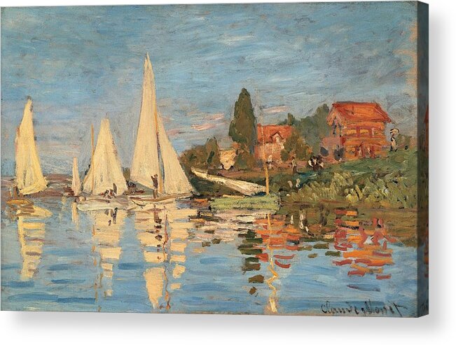 19th Century Acrylic Print featuring the photograph Monet Claude, Regatta At Argenteuil by Everett