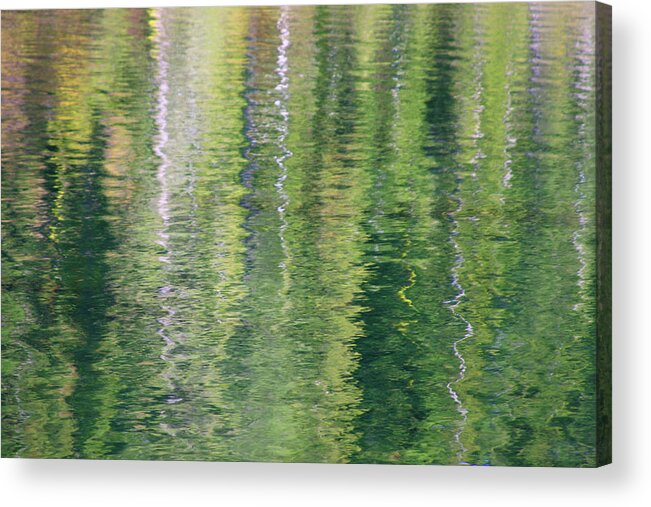 Impressionistic Acrylic Print featuring the photograph Monet Reflections 1 by James Knight