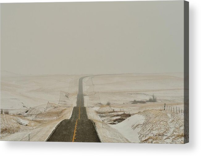 Highway Acrylic Print featuring the photograph Montana Highway 3 by Kae Cheatham