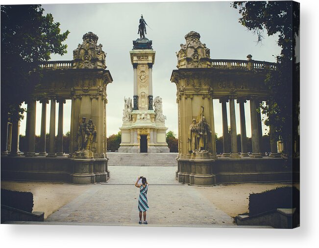 Capturing An Image Acrylic Print featuring the photograph Monument to Alfonso XII in Madrid by F.J. Jiménez