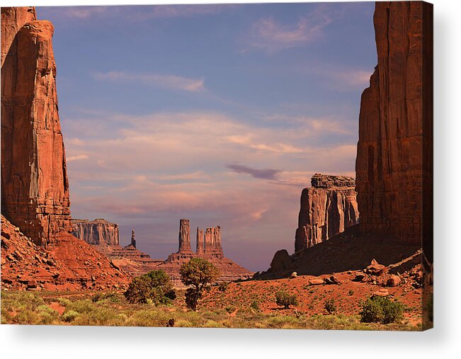 Monument Acrylic Print featuring the photograph Monument Valley - Mars-like terrain by Alexandra Till