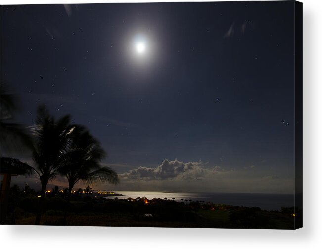 Moon Acrylic Print featuring the photograph Moonlit Bay by Daniel Murphy