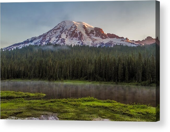 Morning Acrylic Print featuring the photograph Morning at Mt Rainier by Ken Stanback
