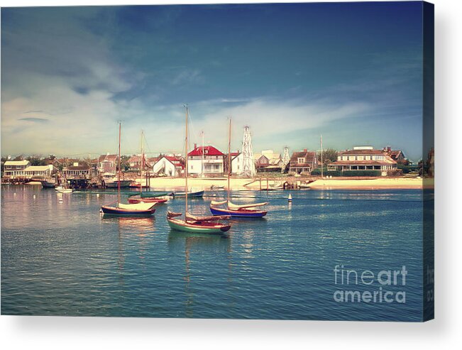 Nantucket Acrylic Print featuring the photograph Morning Boats Nantucket by Jack Torcello