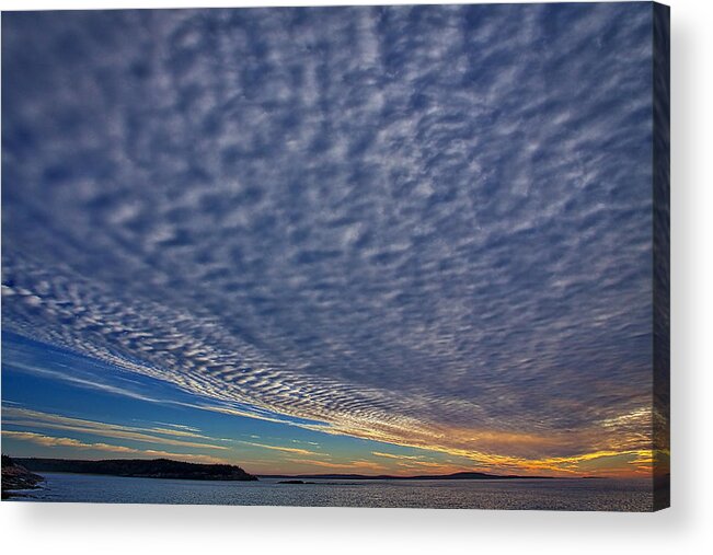 Otter Cliffs Acrylic Print featuring the photograph Morning Clouds at Otter Cliffs by Stuart Litoff