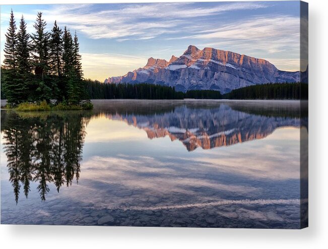 Water's Edge Acrylic Print featuring the photograph Morning in Canada by Jeff R Clow