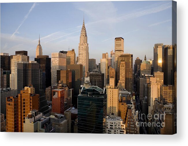 New York City Acrylic Print featuring the photograph Morning in Manhattan by Diane Diederich