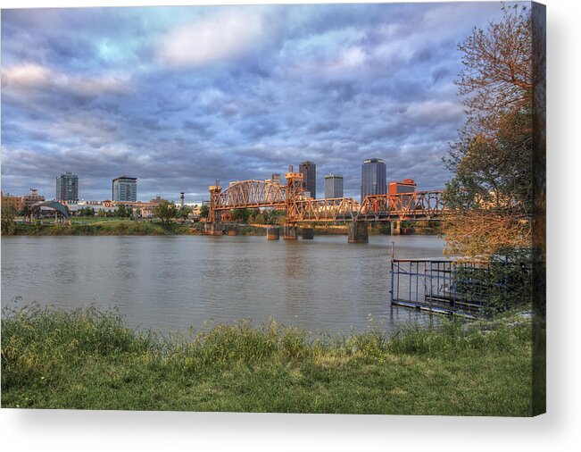 Little Rock Acrylic Print featuring the photograph Morning Light upon Downtown Little Rock - Arkansas - Skyline by Jason Politte