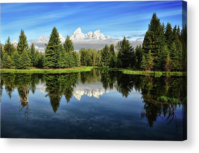 Tranquility Acrylic Print featuring the photograph Morning Magic At Schwabacher by Jeff R Clow