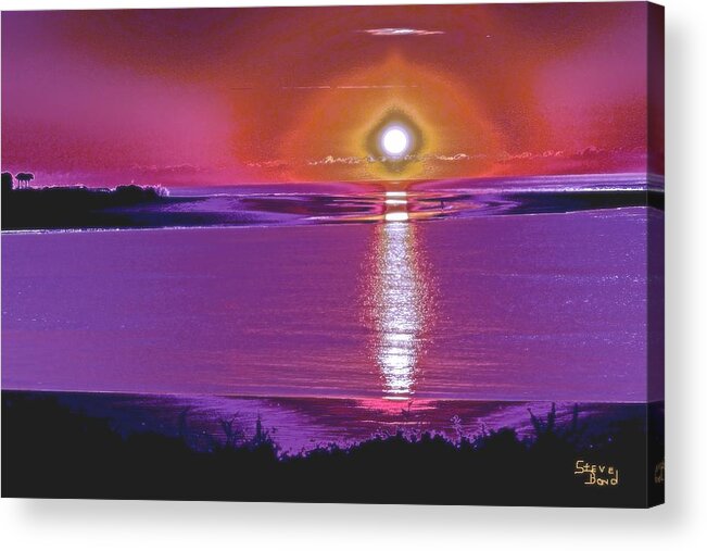 Breach Inlet Acrylic Print featuring the painting Morning Vibrations by Virginia Bond