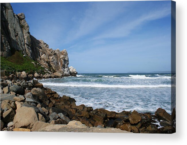 Morro Bay California Acrylic Print featuring the photograph Morro Bay Rock by Ernest Echols