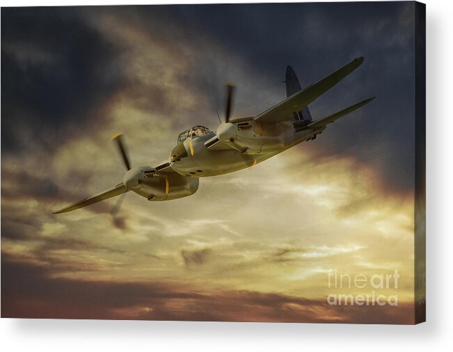 De Havilland Mosquito Acrylic Print featuring the digital art Mosquito by Airpower Art