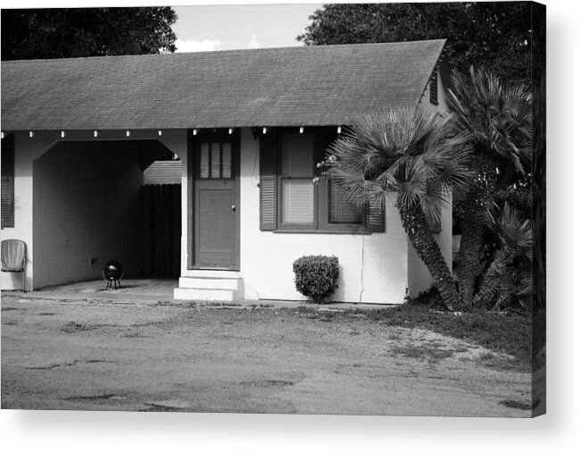 Weimar Motel Acrylic Print featuring the photograph Motel Parking by Connie Fox