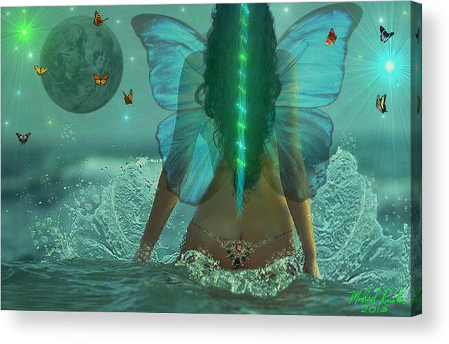 Mother Nature Acrylic Print featuring the digital art Mother Nature by Michael Rucker