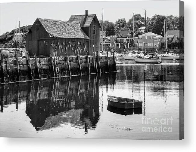 Massachusetts Acrylic Print featuring the photograph Motif 1 - bw by Nikolyn McDonald