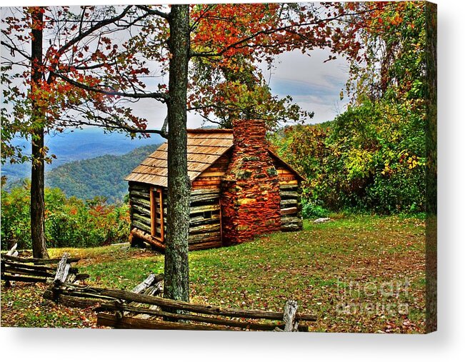 Cabin Acrylic Print featuring the photograph Mountain Cabin 1 by Dan Stone