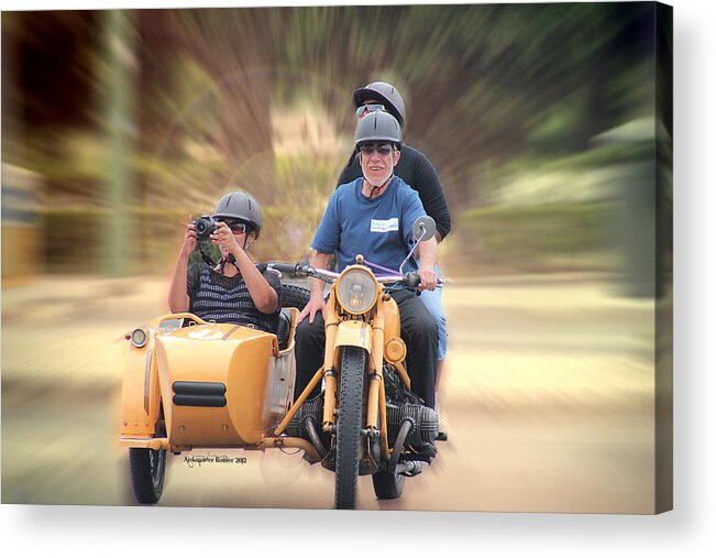 Motorcycle Acrylic Print featuring the photograph Moving pictures by Aleksander Rotner